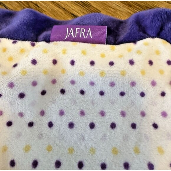 Jafra Lovey Owl Purple Trim Winking Polka Dots Security Blanket 13 x 13 - Picture 3 of 8